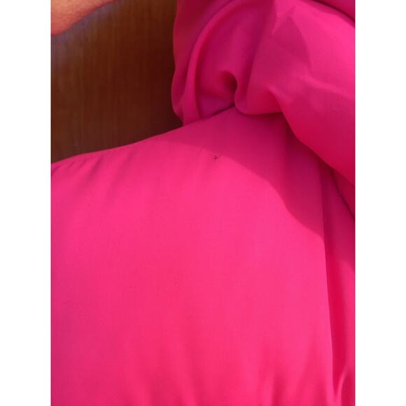 Anthropologie Pilcro Hot Pink Neon Quilted Down Puffer Vest Sz S Utility Scandi - Picture 5 of 8